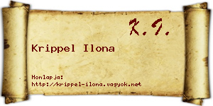 Krippel Ilona névjegykártya